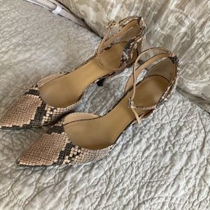 Snake print heels